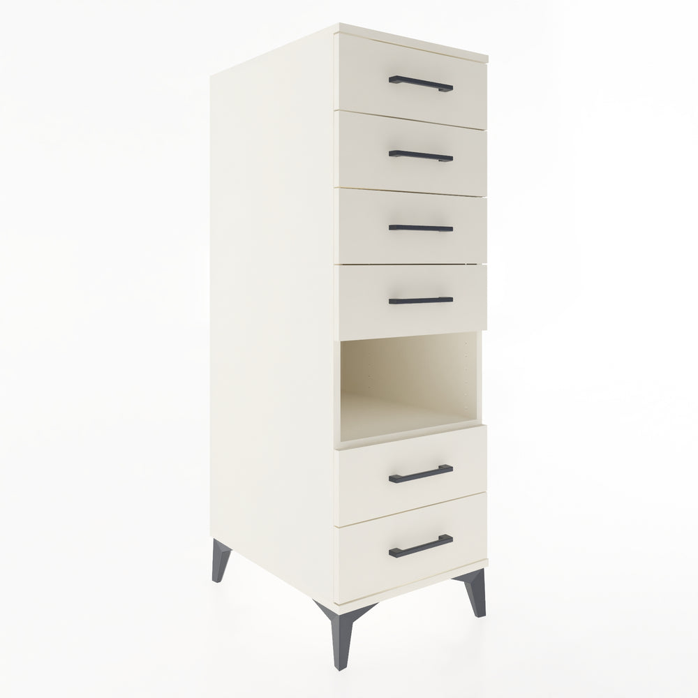 Woodntry Modular Cabinet Moonstone 44x59x122 cm with Drawers and Shelves CR61-1