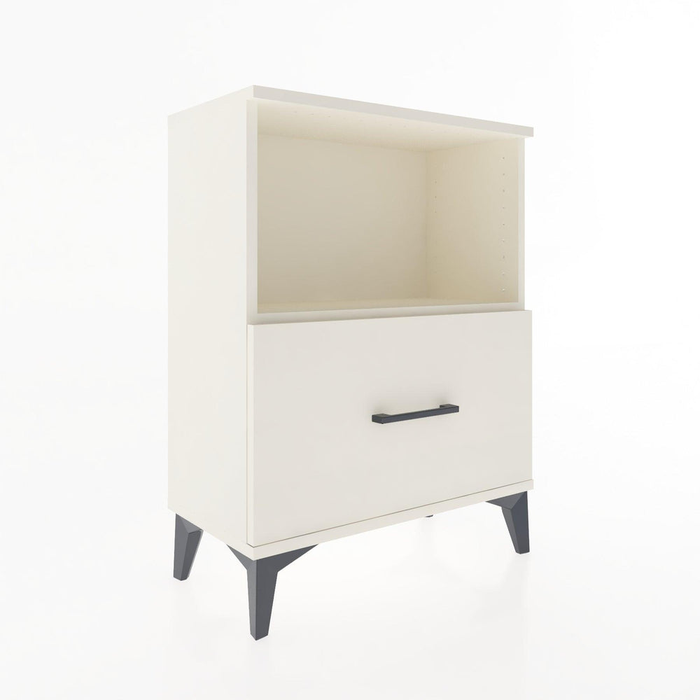 Woodntry Modular Nightstand Moonstone 60x30x68 cm with Drawer and Shelf CR11-1