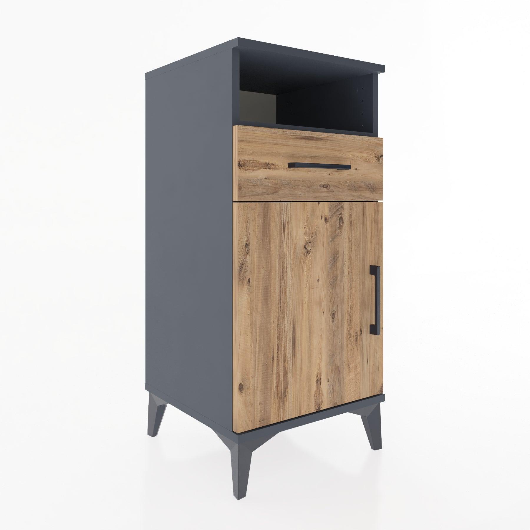 Woodntry Modular Nightstand Anthracite 44x44x84 cm Functional F33-2