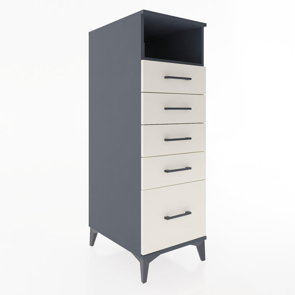 Woodntry Modular Cabinet Anthracite 44x30x122 cm with Drawers and Shelves CR111-2