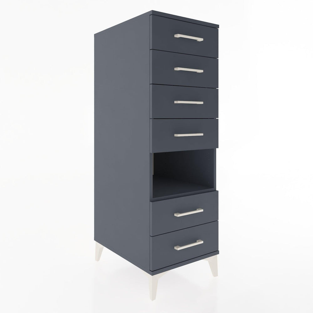 Woodntry Modular Cabinet Anthracite 44x30x122 cm with Drawers and Shelves CR61-2