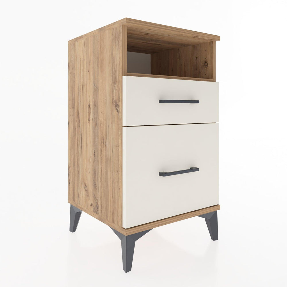 Woodntry Modular Nightstand Pine 44x44x68 cm with Drawers and Shelves CR11-3
