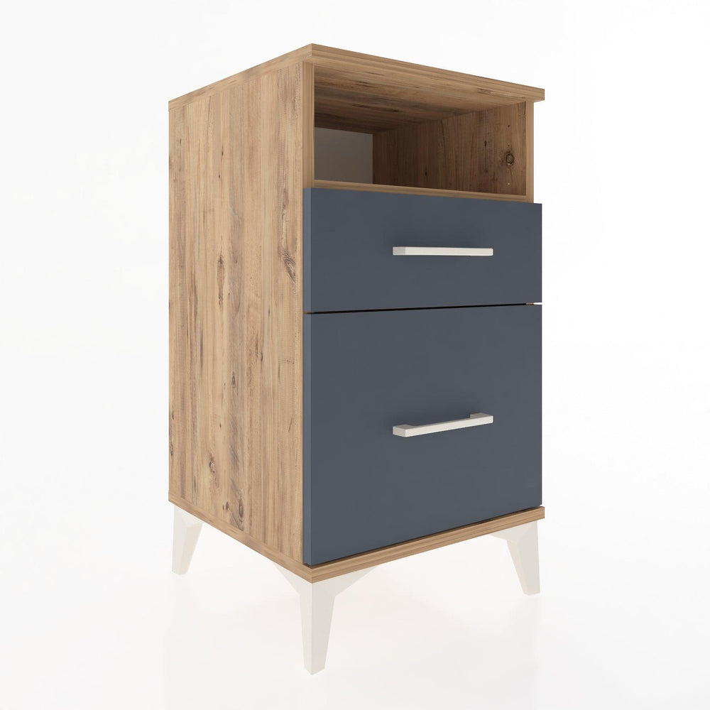 Woodntry Modular Nightstand Pine 44x44x68 cm with Drawers and Shelves CR11-3