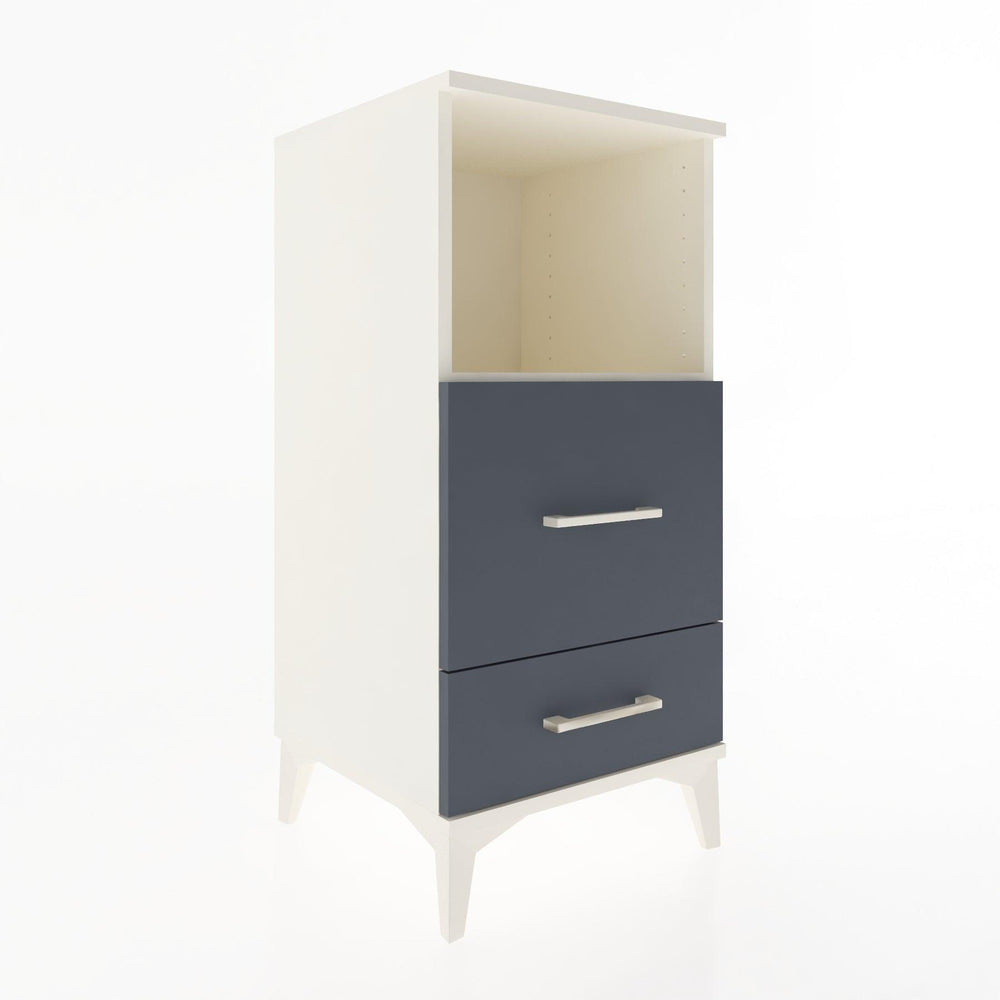 Woodntry Modular Nightstand Moonstone 44x44x84 cm with Drawer and Shelf CR12-1