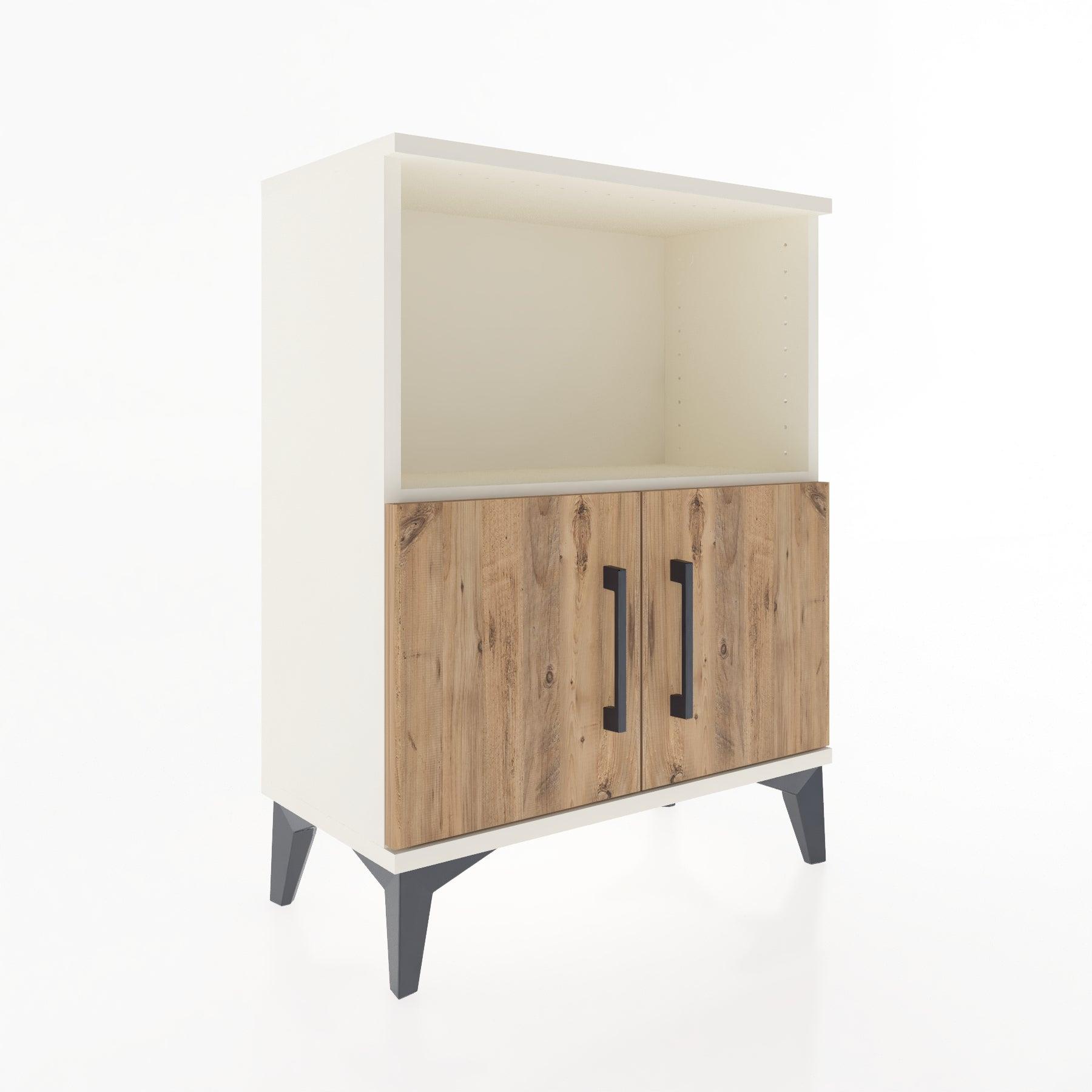 Woodntry Modular Nightstand Moonstone 60x30x68 cm with Cover and Shelf KR12-1