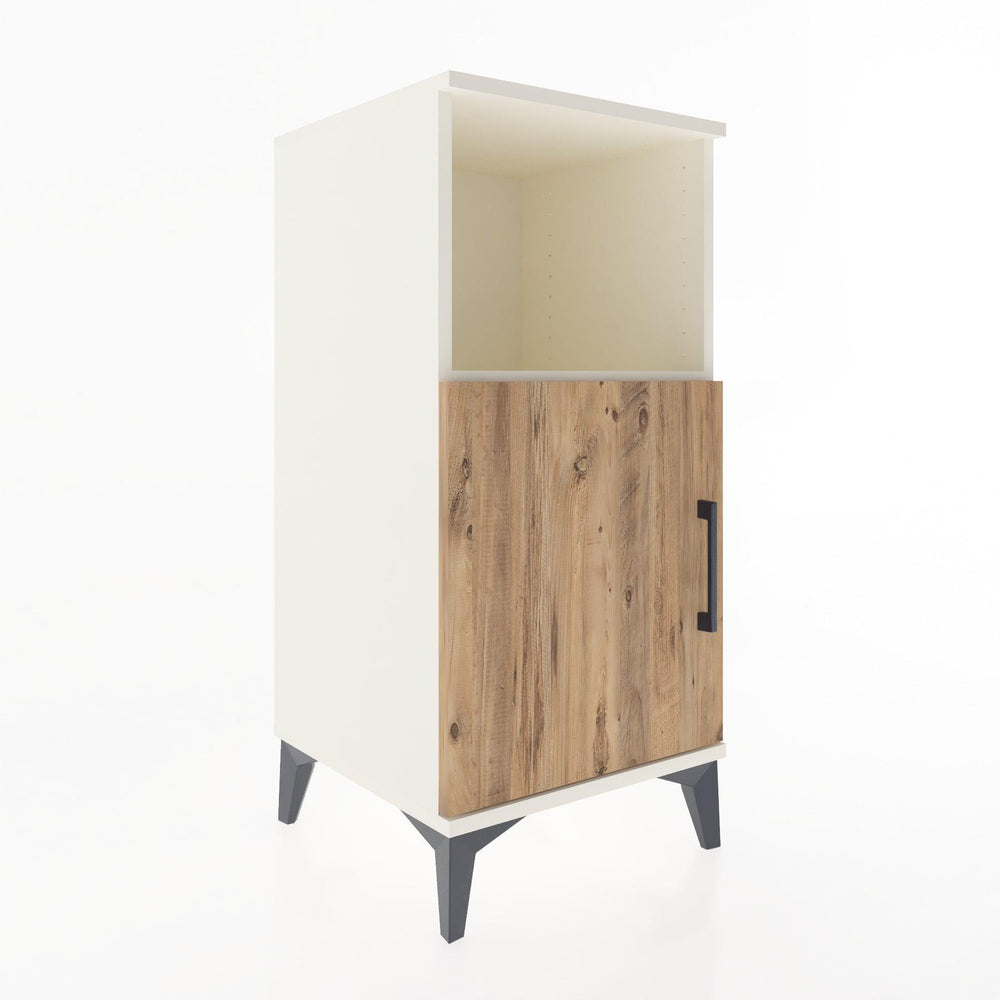 Woodntry Modüler Komodin Aytaşı 44x44x84 cm Kapaklı ve Raflı KR34-1