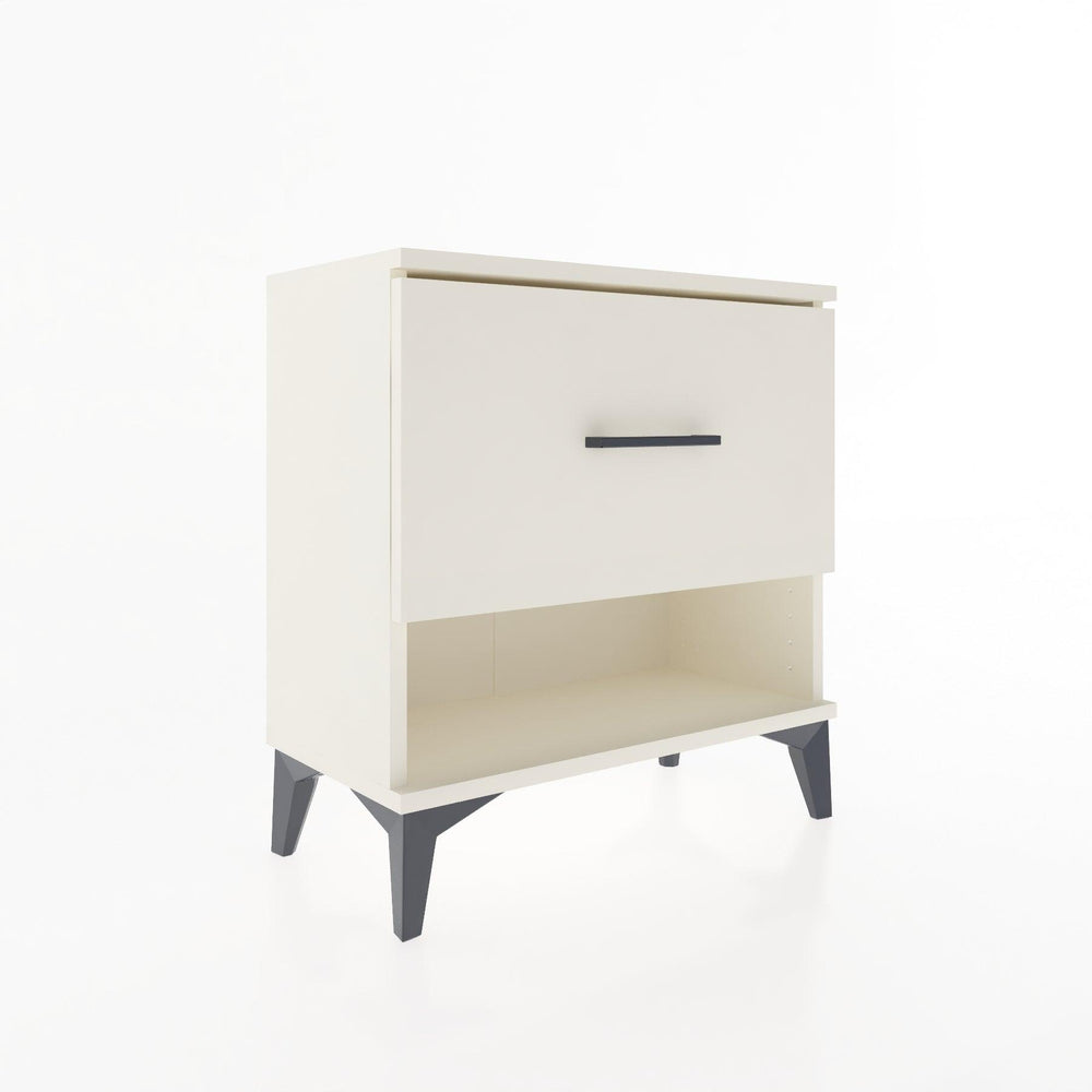Woodntry Modular Nightstand Moonstone 60x30x52 cm with Drawer and Shelf CR12-1