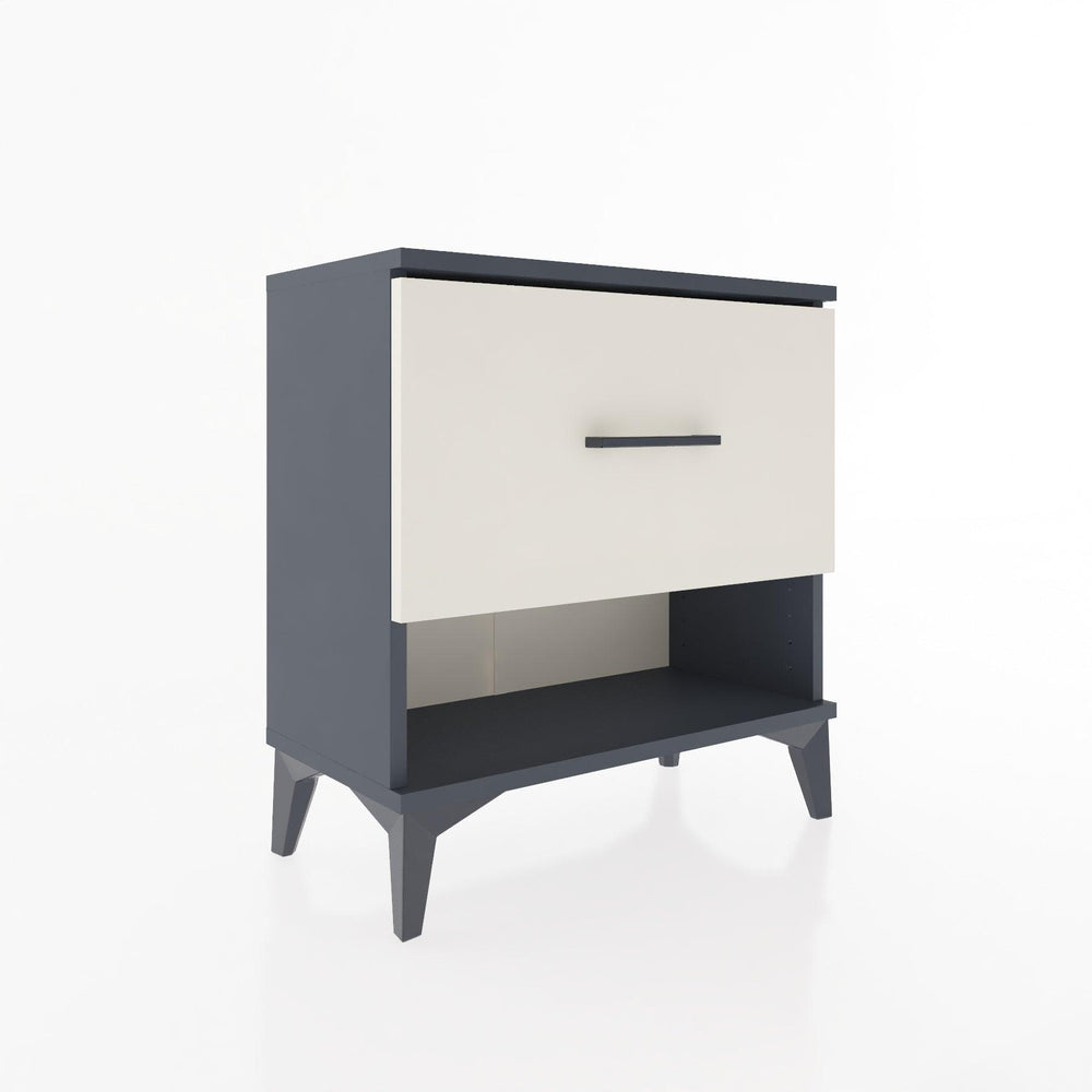 Woodntry Modular Nightstand Anthracite 60x30x52 cm with Drawers and Shelves CR12-2