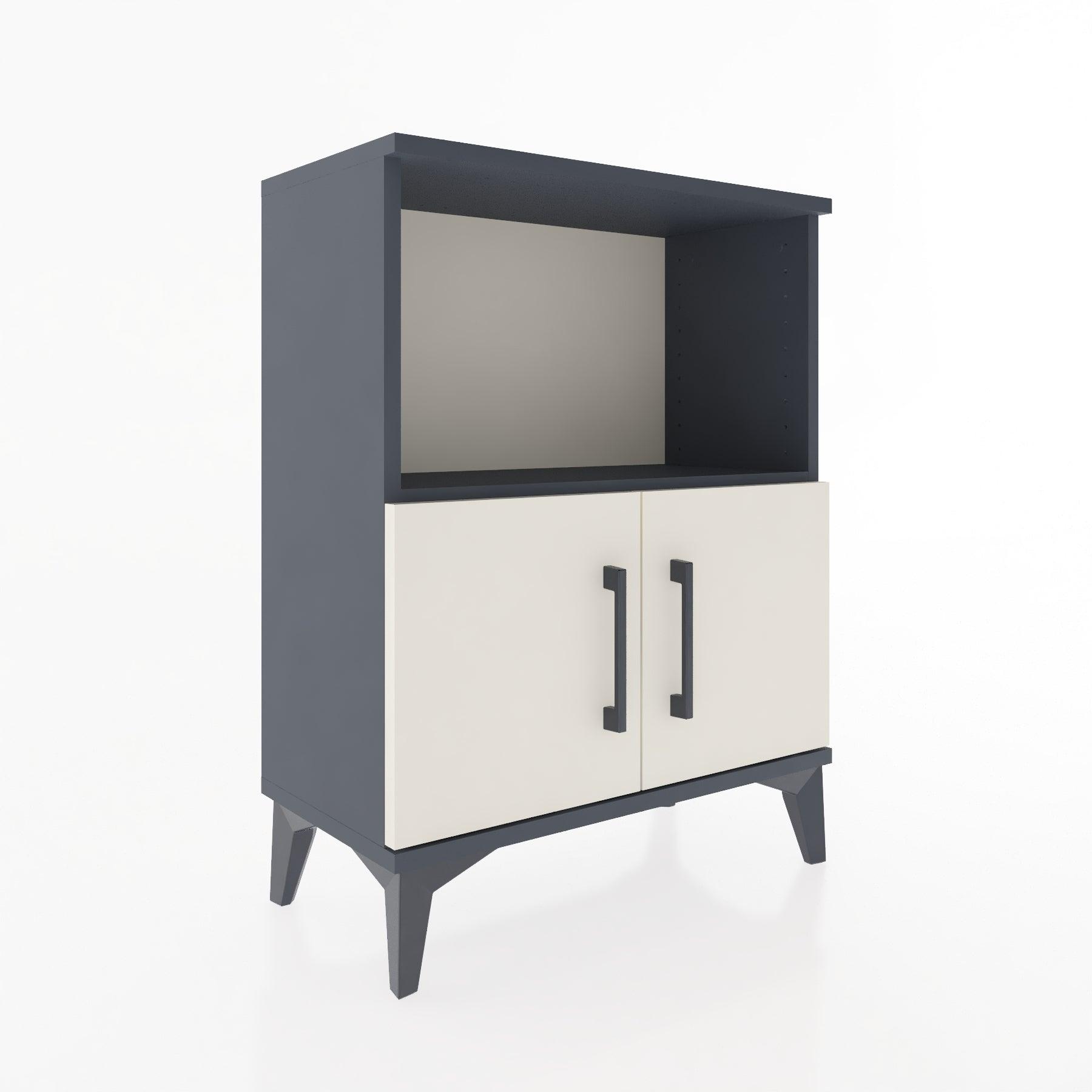 Woodntry Modular Nightstand Anthracite 60x30x68 cm with Cover and Shelf KR12-2
