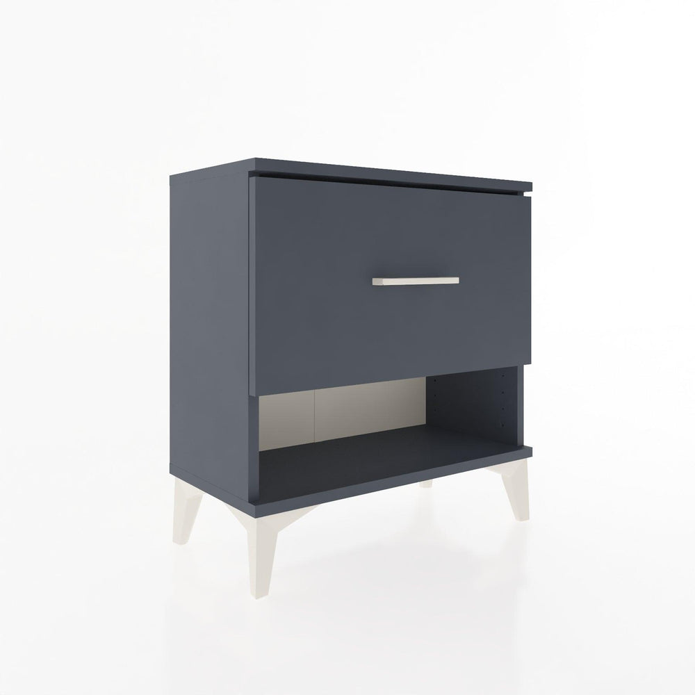 Woodntry Modular Nightstand Anthracite 60x30x52 cm with Drawers and Shelves CR12-2