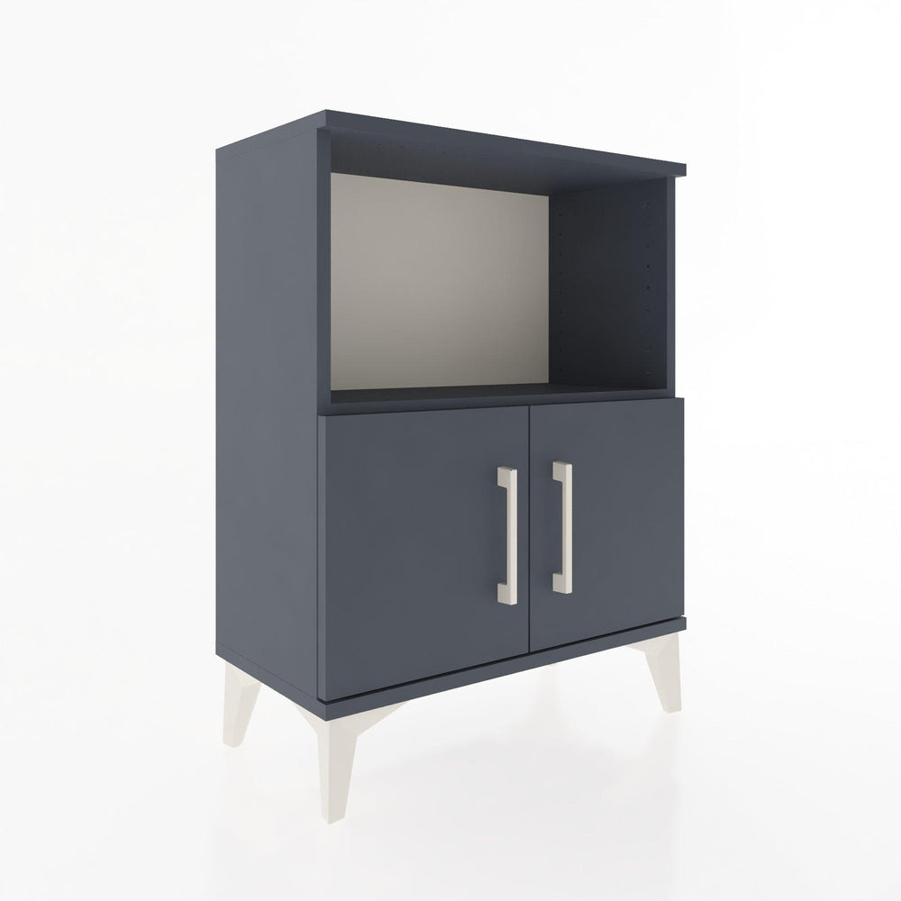 Woodntry Modüler Komodin Antrasit 60x30x68 cm Kapaklı ve Raflı KR12-2