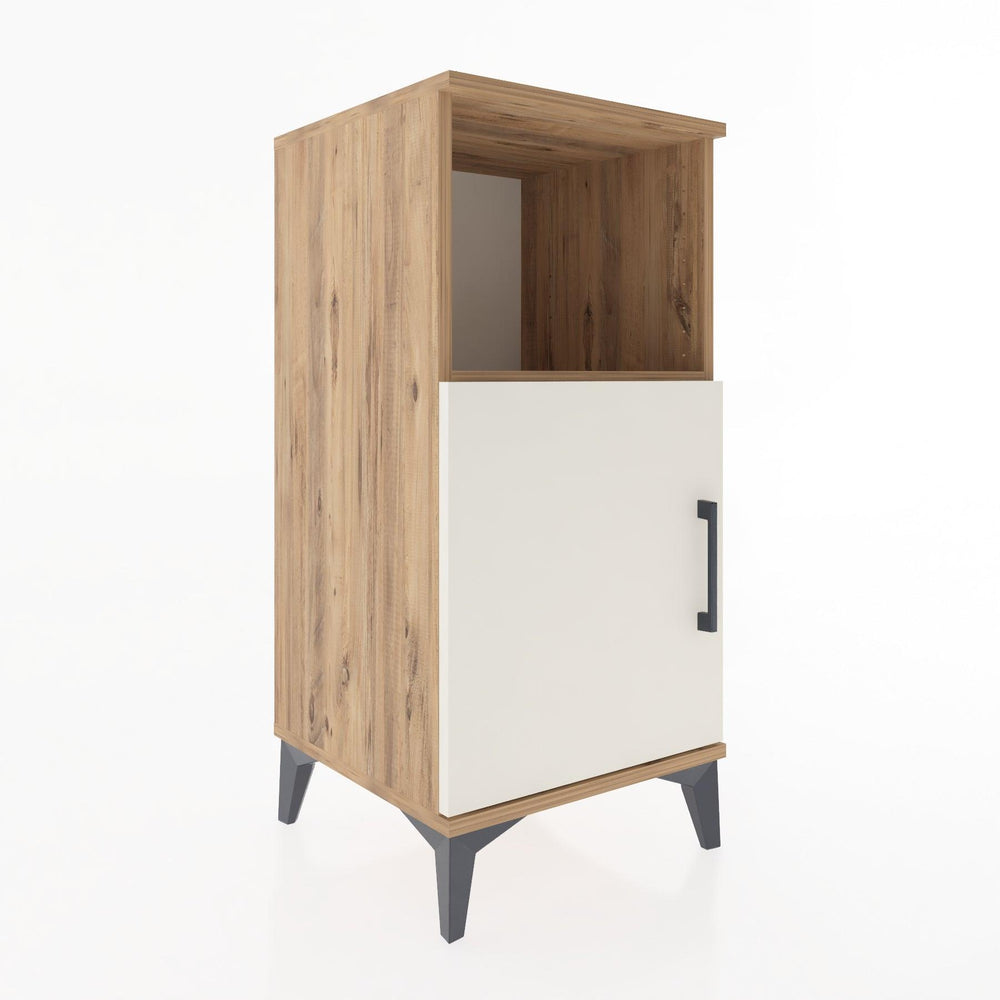 Woodntry Modular Nightstand Pine 44x44x84 cm with Cover and Shelf KR34-3