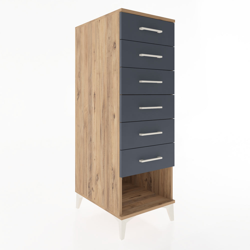 Woodntry Modular Cabinet Pine 44x59x122 cm with Drawers and Shelves CR62-3