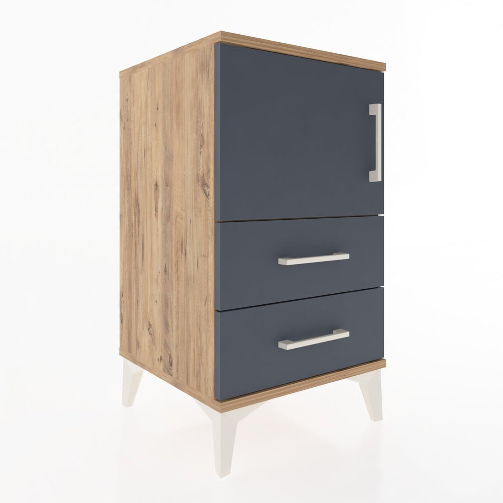 Woodntry Modular Nightstand Pine 44x44x68 cm with Cover and Drawer KC12-3