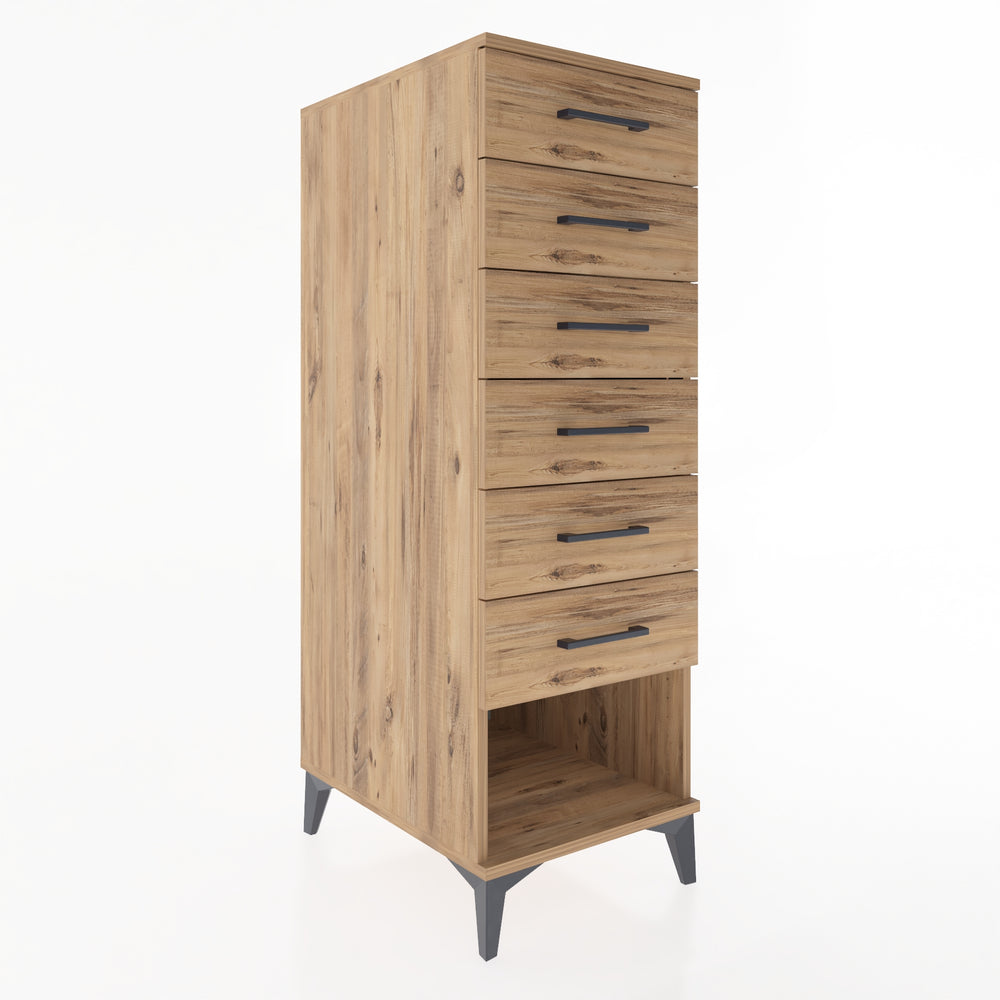 Woodntry Modular Cabinet Pine 44x59x122 cm with Drawers and Shelves CR62-3
