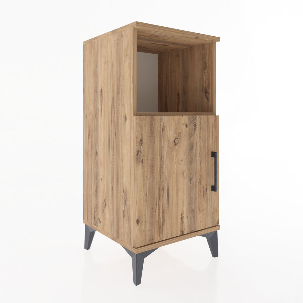 Woodntry Modular Nightstand Pine 44x44x84 cm with Cover and Shelf KR34-3