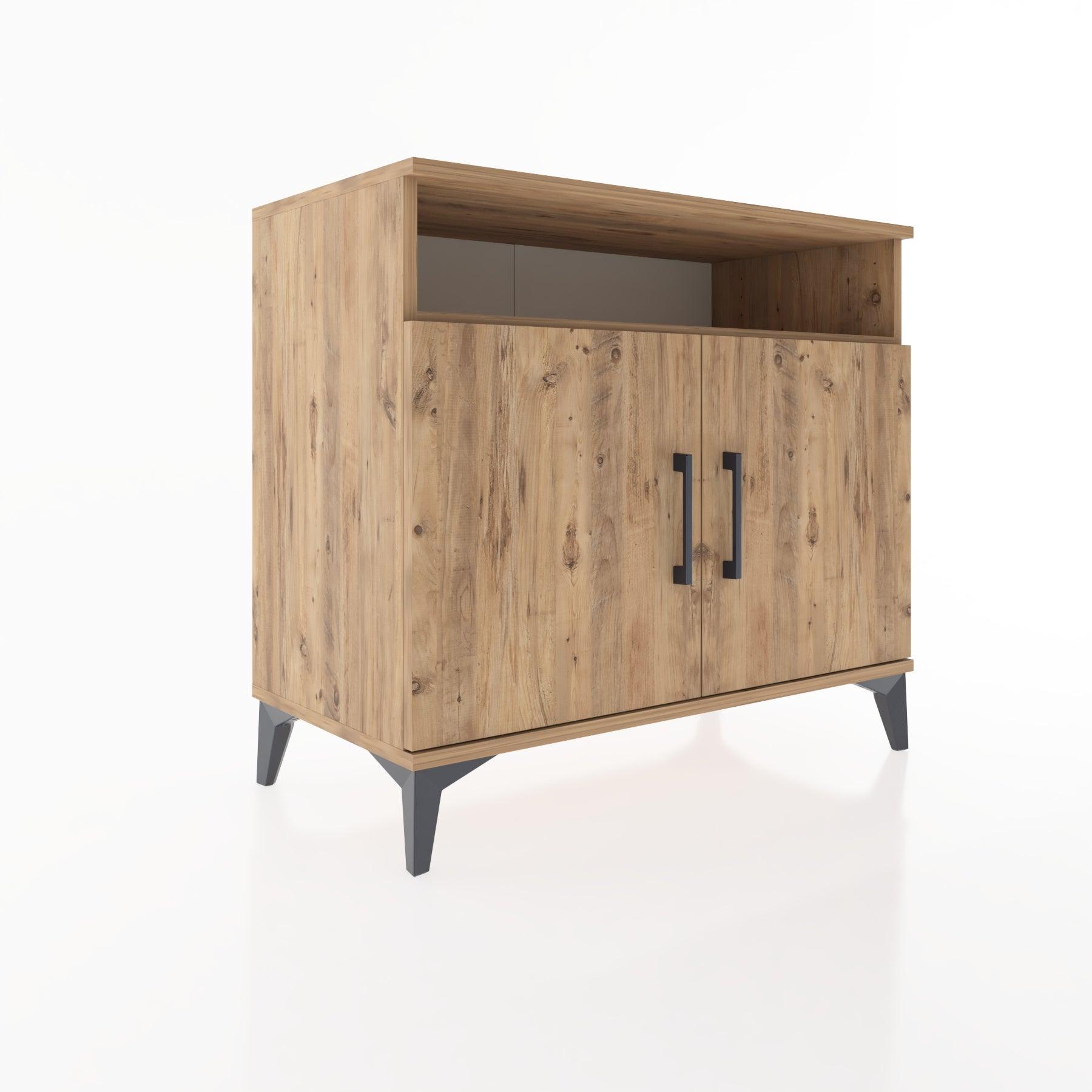 Woodntry Modüler Şifonyer Çam 88x44x68 cm Kapaklı ve Raflı KR12-3