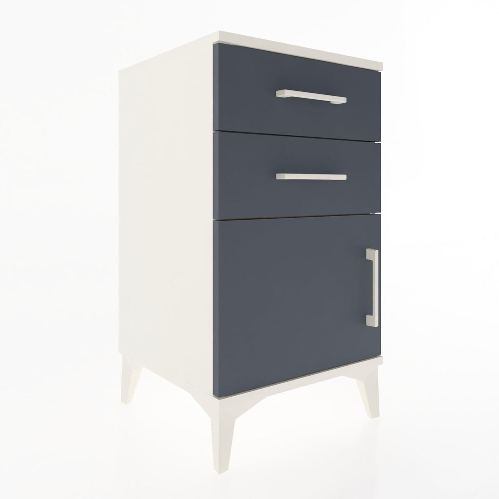 Woodntry Modular Nightstand Moonstone 44x44x68 cm with Cover and Drawer KC13-1