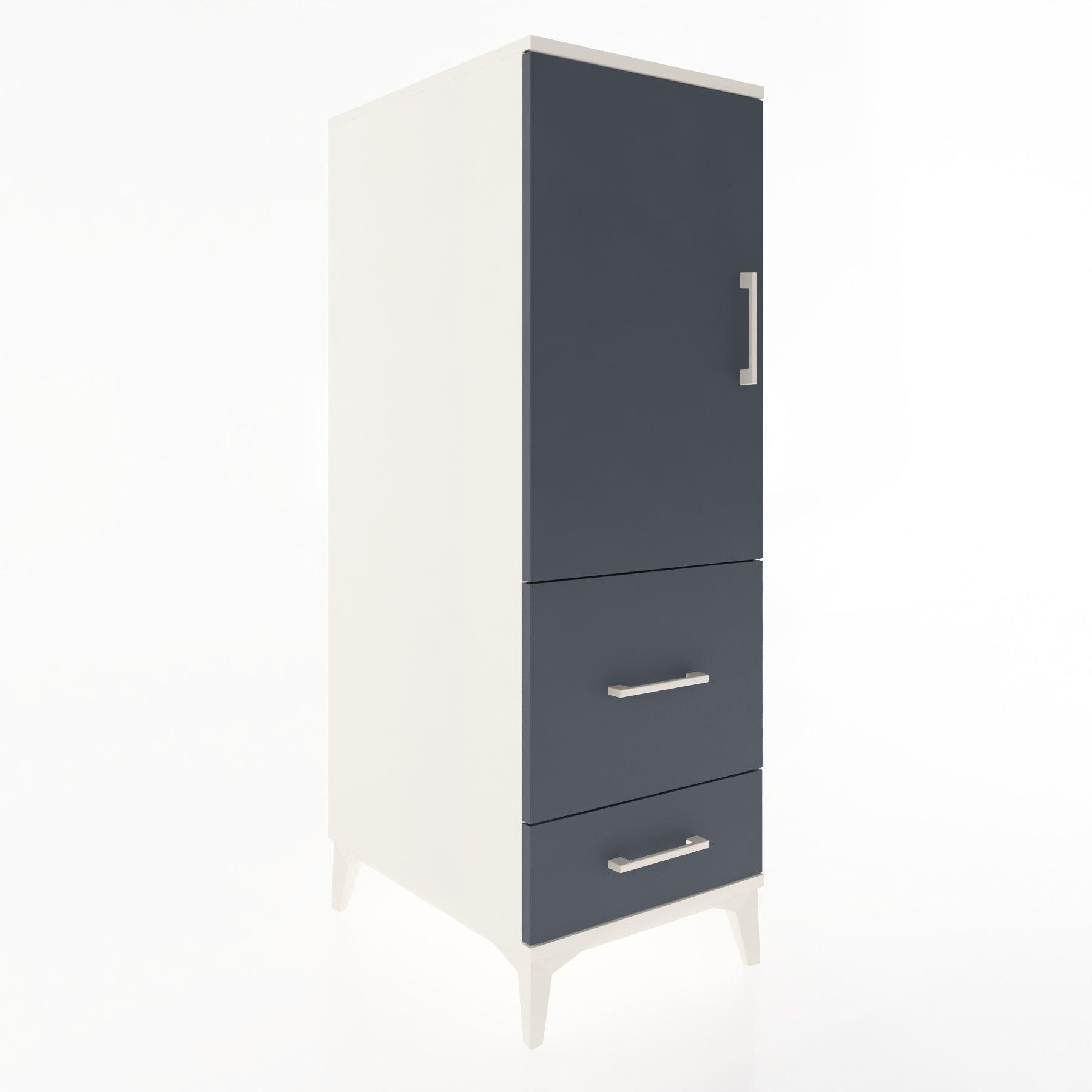 Woodntry Modular Cabinet Moonstone 44x59x122 cm with Doors and Drawers KC113-1