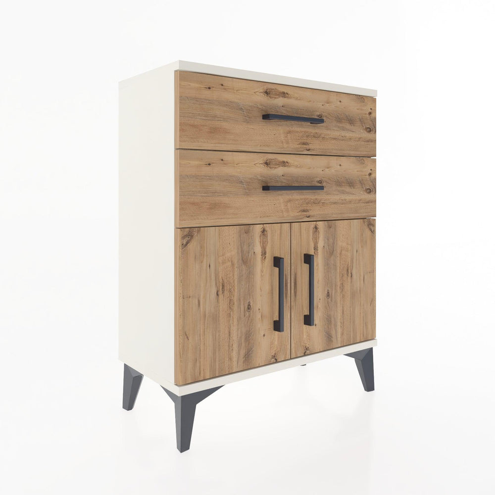 Woodntry Modular Nightstand Moonstone 60x30x68 cm with Cover and Drawer KC13-1