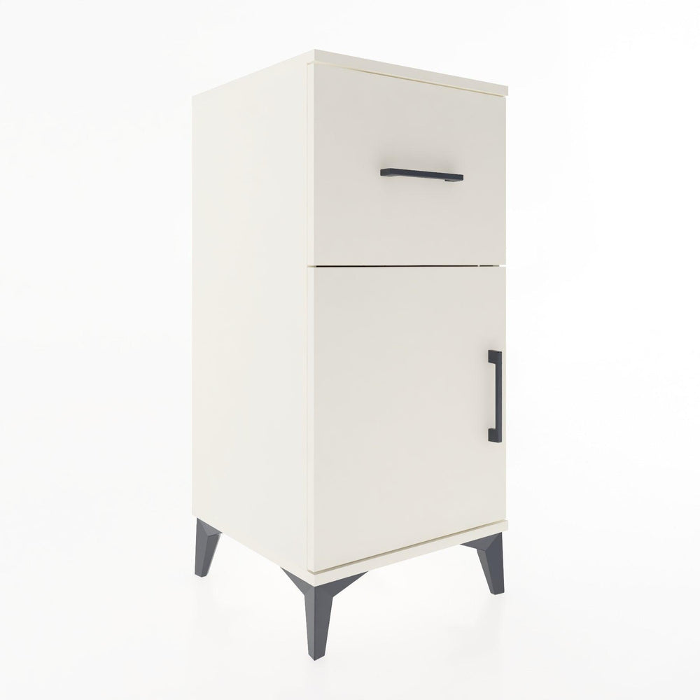 Woodntry Modular Nightstand Moonstone 44x44x84 cm with Cover and Drawer KC35-1