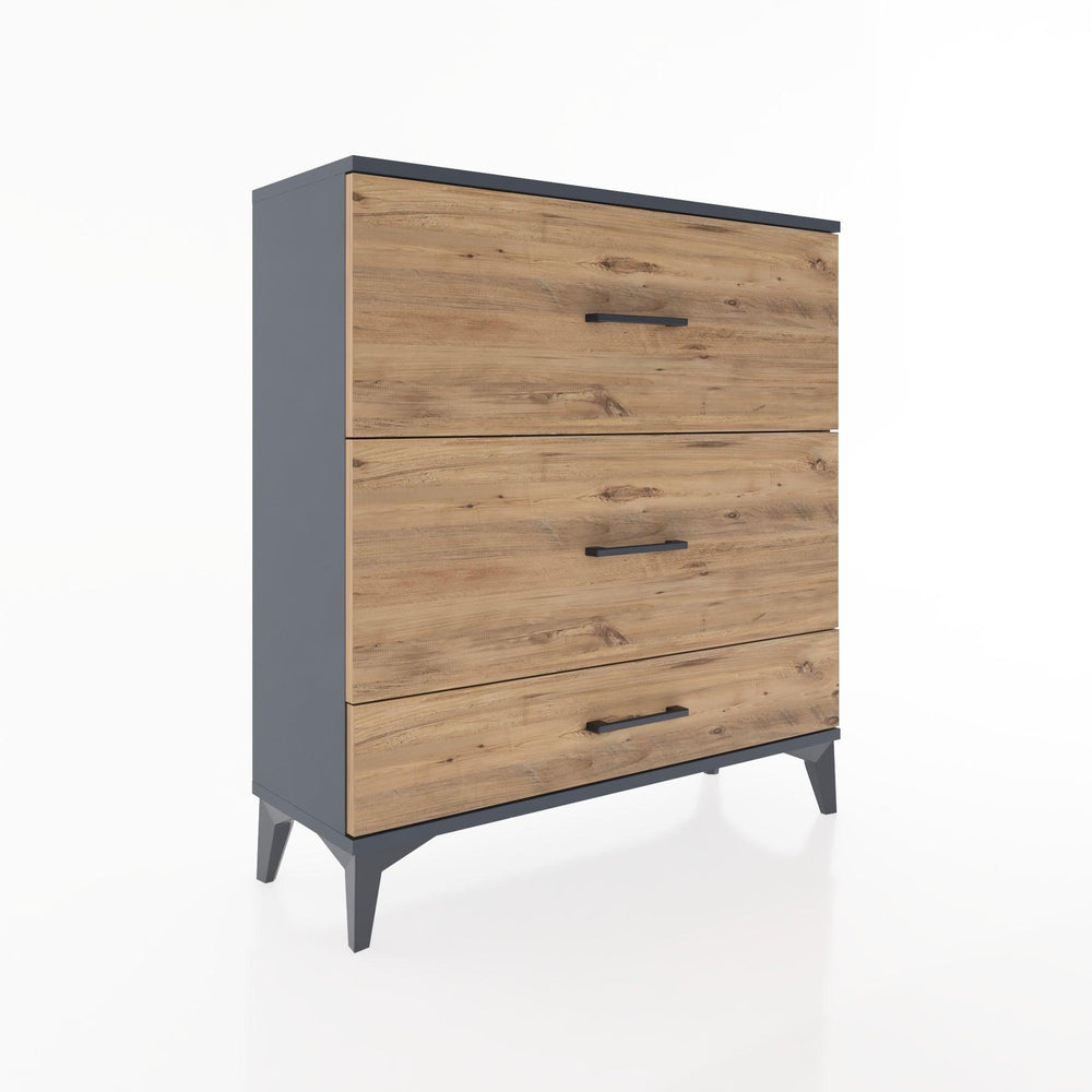 Woodntry Modüler Şifonyer Antrasit 88x30x84 cm Çekmeceli C13-2