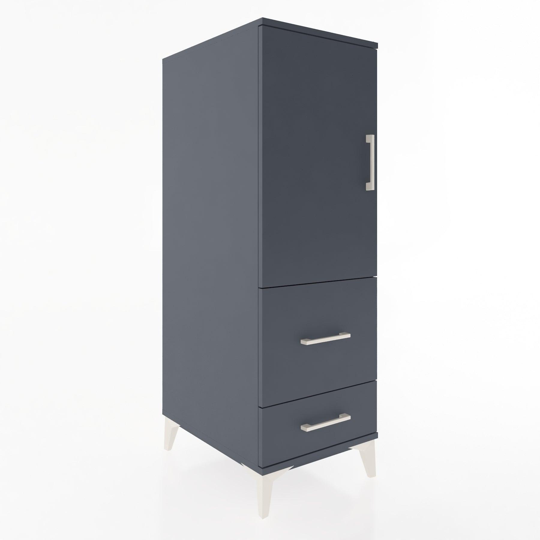 Woodntry Modular Cabinet Anthracite 44x59x122 cm with Doors and Drawers KC113-2