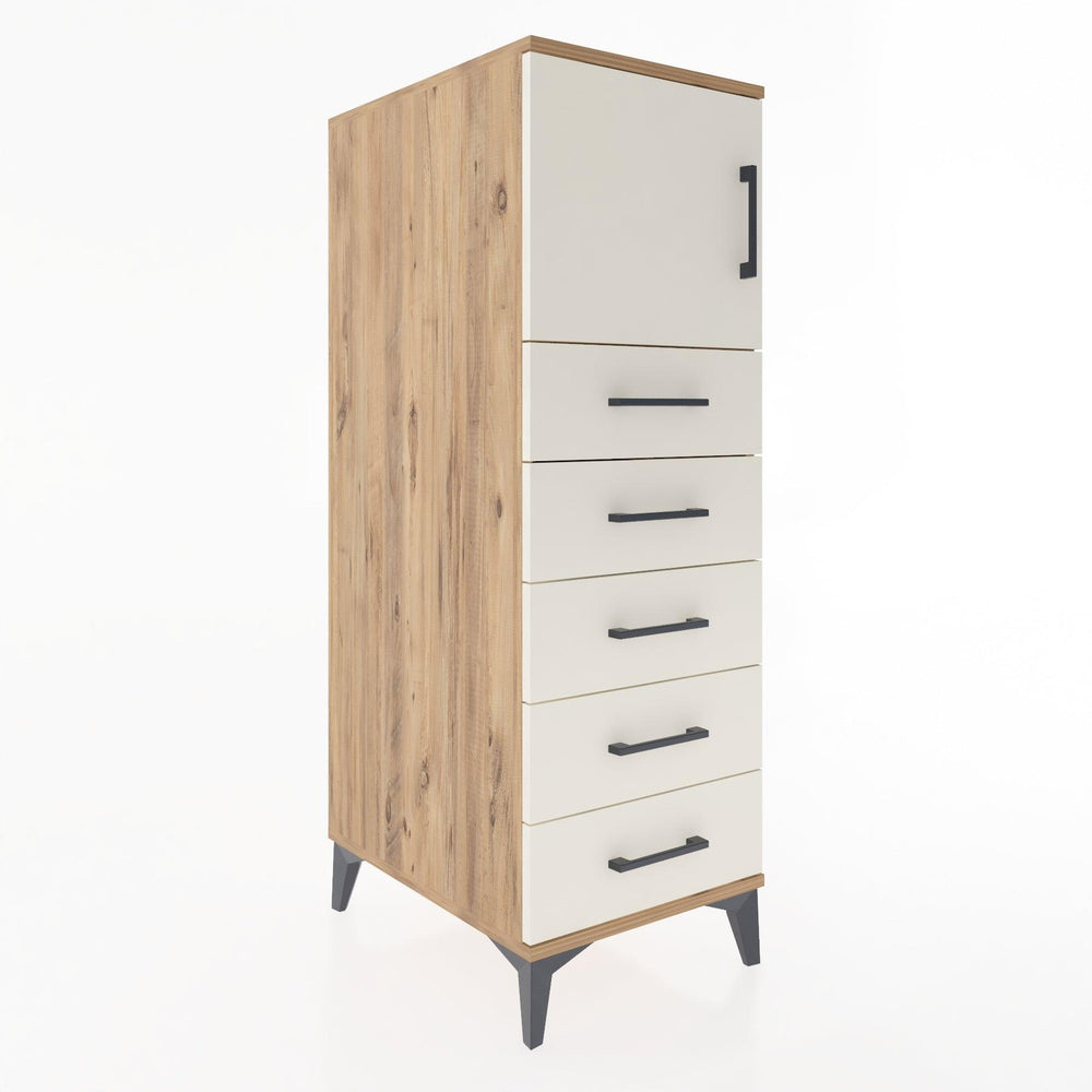 Woodntry Modular Cabinet Pine 44x30x122 cm with Doors and Drawers KC63-3