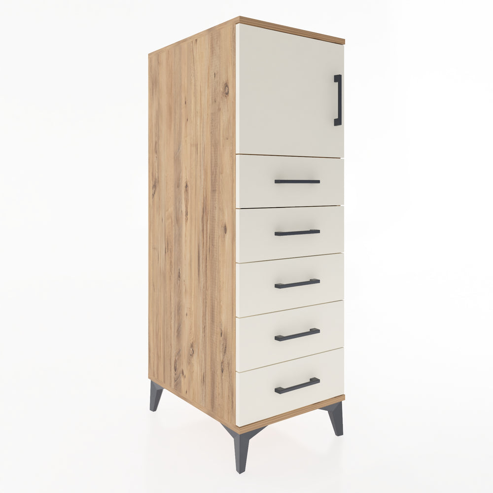 Woodntry Modular Cabinet Pine 44x59x122 cm with Doors and Drawers KC63-3