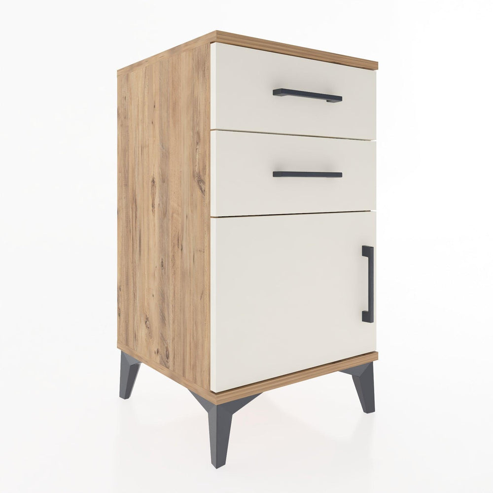 Woodntry Modular Nightstand Pine 44x44x68 cm with Cover and Drawer KC13-3
