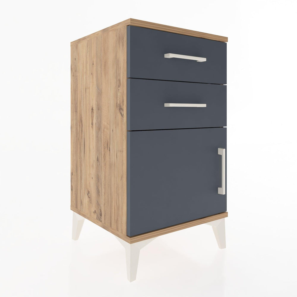 Woodntry Modular Nightstand Pine 44x44x68 cm with Cover and Drawer KC13-3
