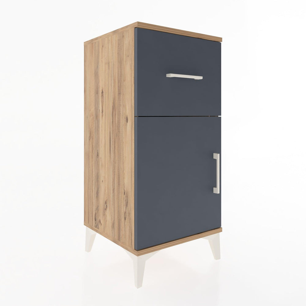 Woodntry Modular Nightstand Pine 44x44x84 cm with Cover and Drawer KC35-3