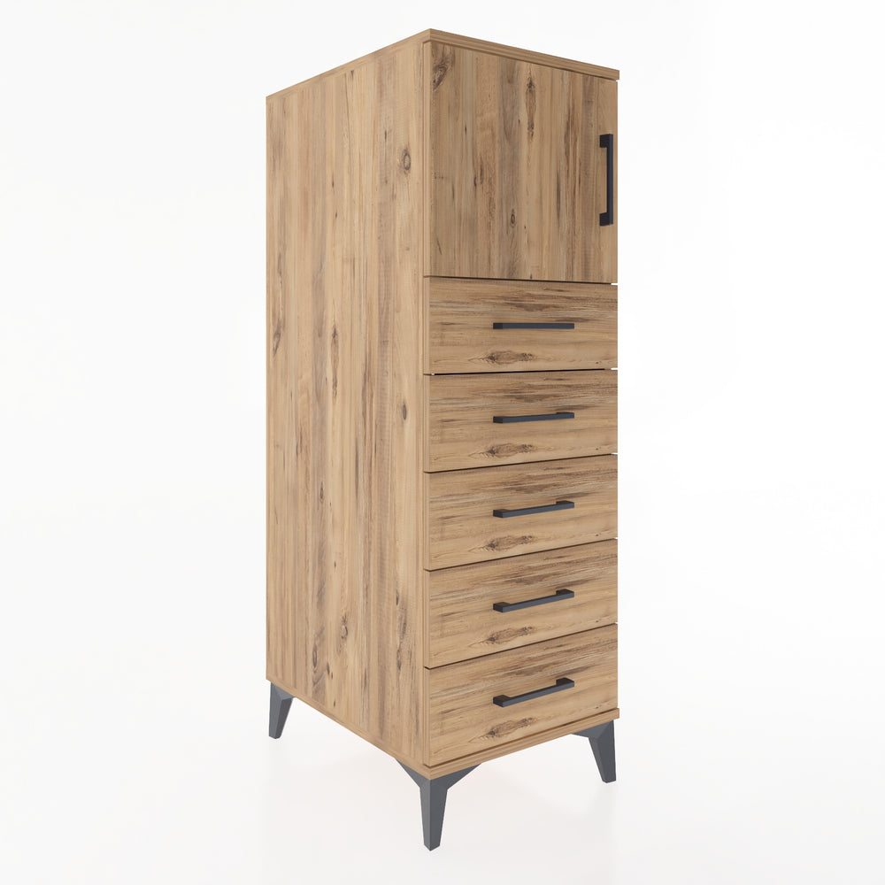 Woodntry Modular Cabinet Pine 44x59x122 cm with Doors and Drawers KC63-3