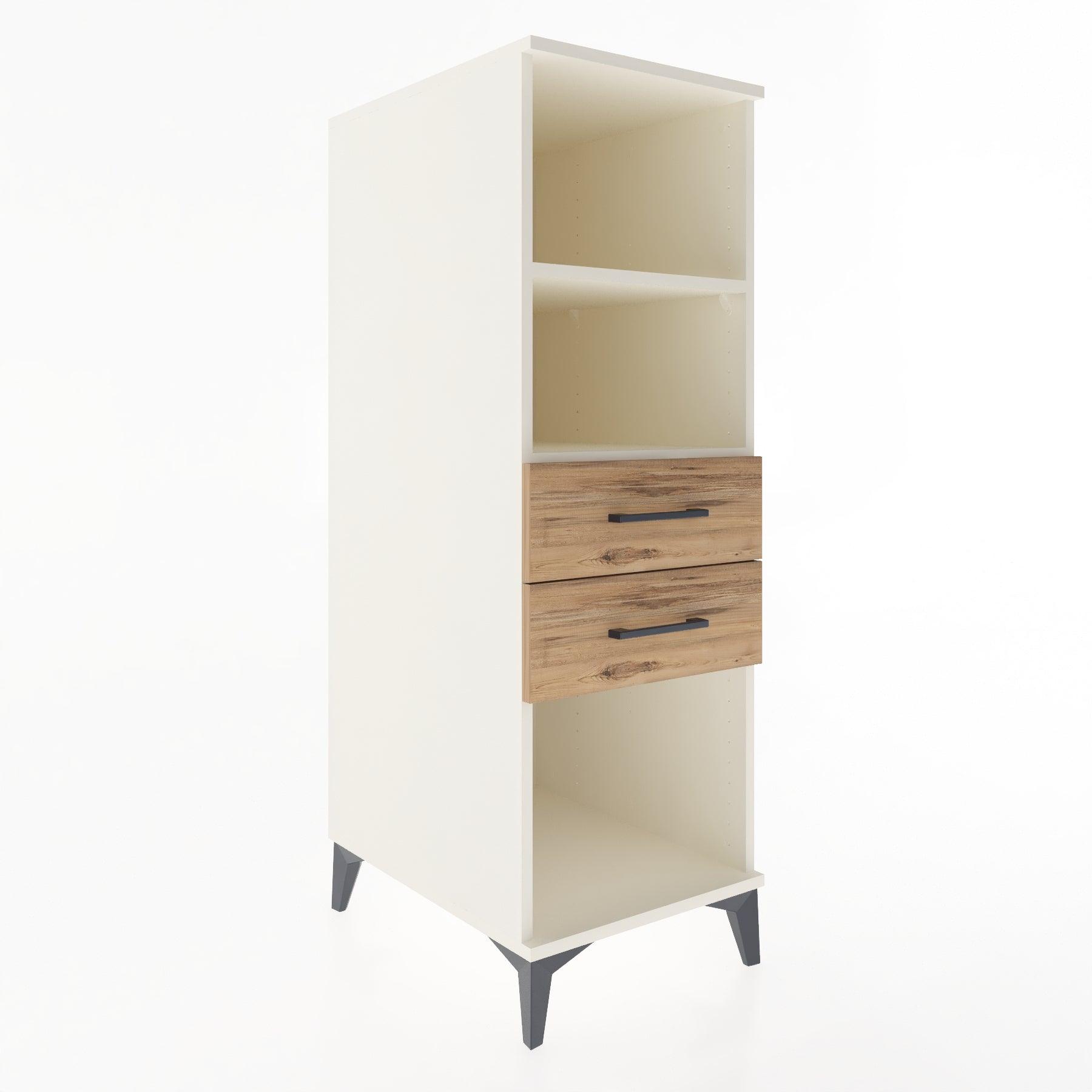 Woodntry Modular Cabinet Moonstone 44x59x122 cm with Drawers and Shelves CR114-1