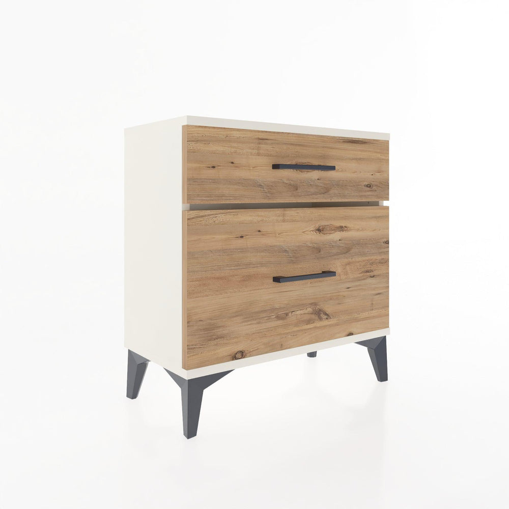 Woodntry Modular Nightstand Moonstone 60x30x52 cm with Drawer and Shelf CR14-1
