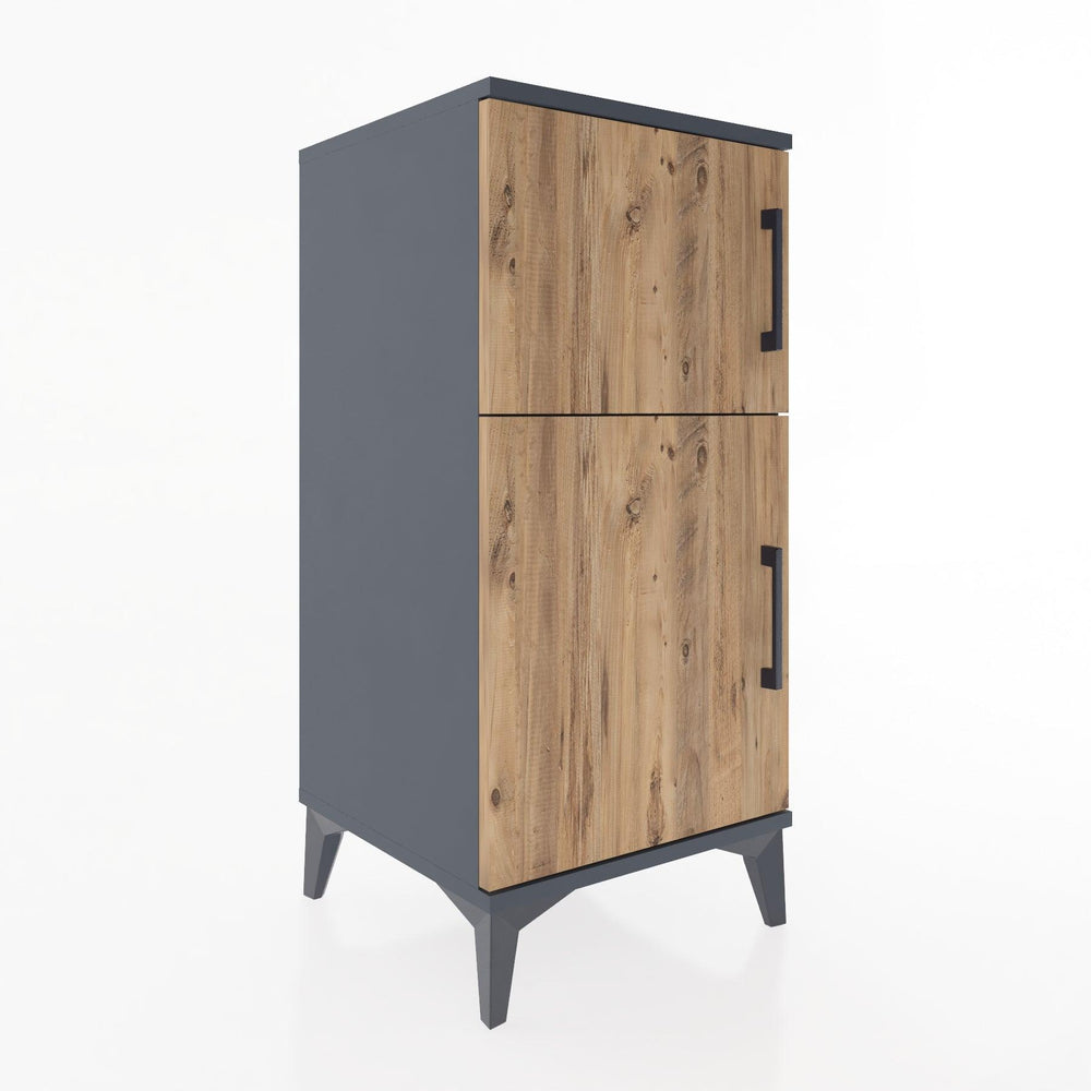 Woodntry Modular Nightstand Anthracite 44x44x84 cm Lidded K36-2