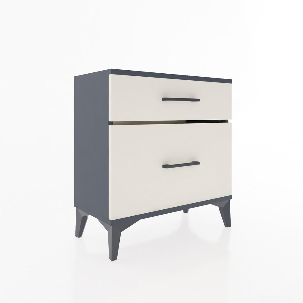 Woodntry Modular Nightstand Anthracite 60x30x52 cm with Drawer and Shelf CR14-2