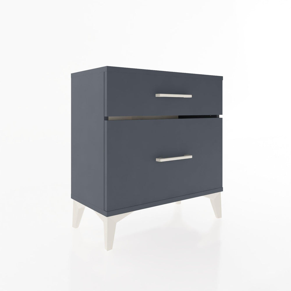 Woodntry Modular Nightstand Anthracite 60x30x52 cm with Drawer and Shelf CR14-2