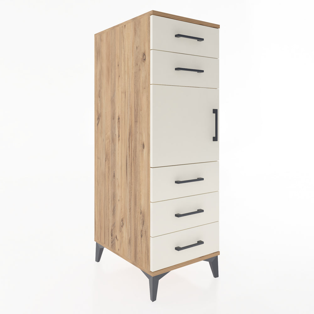 Woodntry Modular Cabinet Pine 44x59x122 cm with Doors and Drawers KC64-3