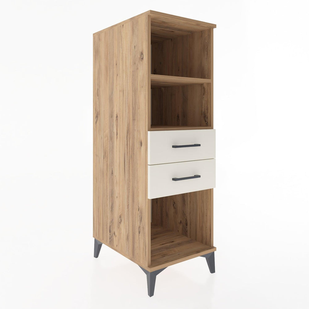 Woodntry Modüler Dolap Çam 44x30x122 cm Çekmeceli ve Raflı CR114-3