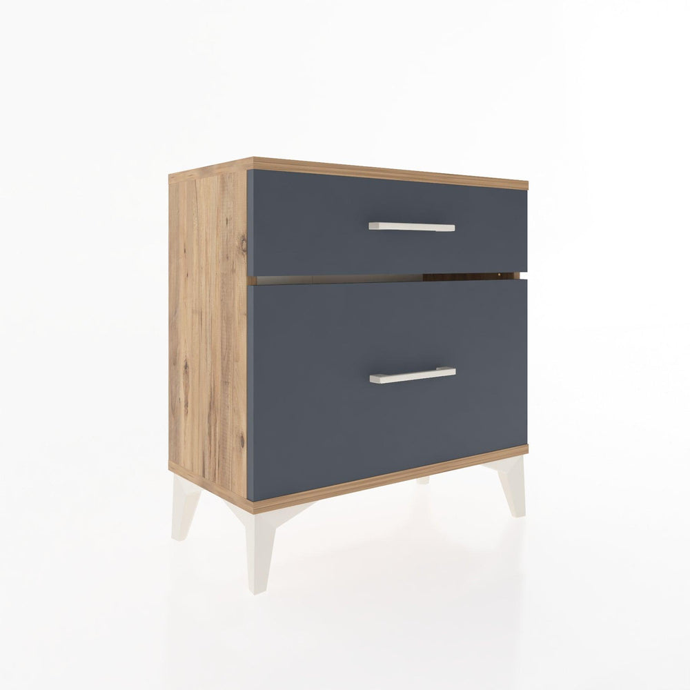 Woodntry Modular Nightstand Pine 60x30x52 cm with Drawers and Shelves CR14-3