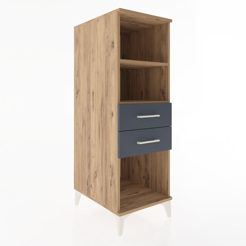 Woodntry Modüler Dolap Çam 44x30x122 cm Çekmeceli ve Raflı CR114-3