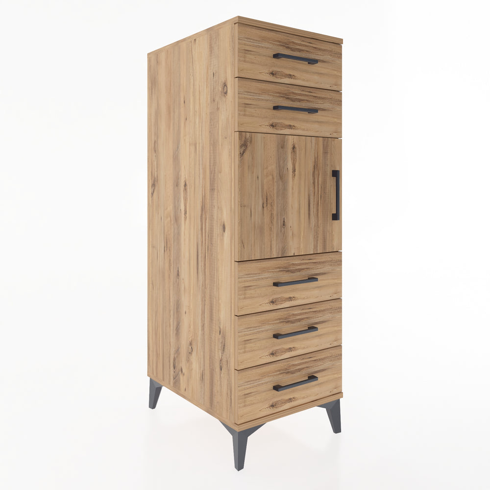 Woodntry Modular Cabinet Pine 44x59x122 cm with Doors and Drawers KC64-3