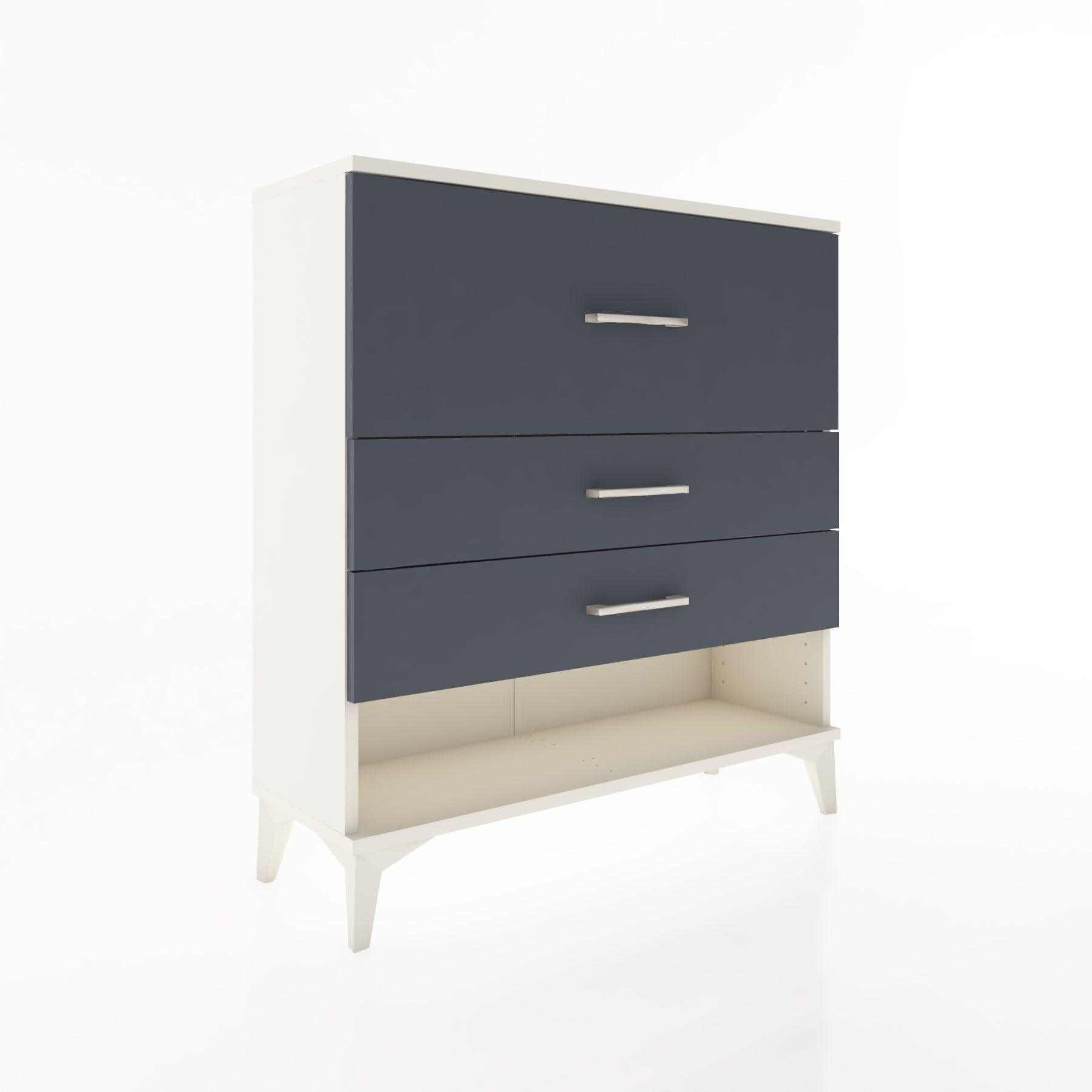 Woodntry Modular Dresser Moonstone 88x30x84 cm with Drawers and Shelves CR15-1