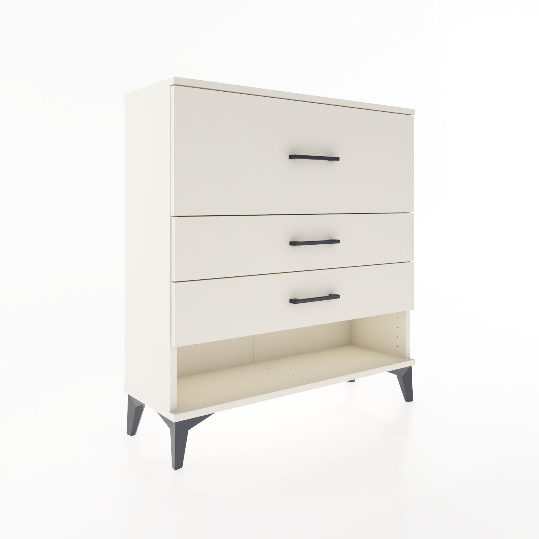 Woodntry Modular Dresser Moonstone 88x30x84 cm with Drawers and Shelves CR15-1
