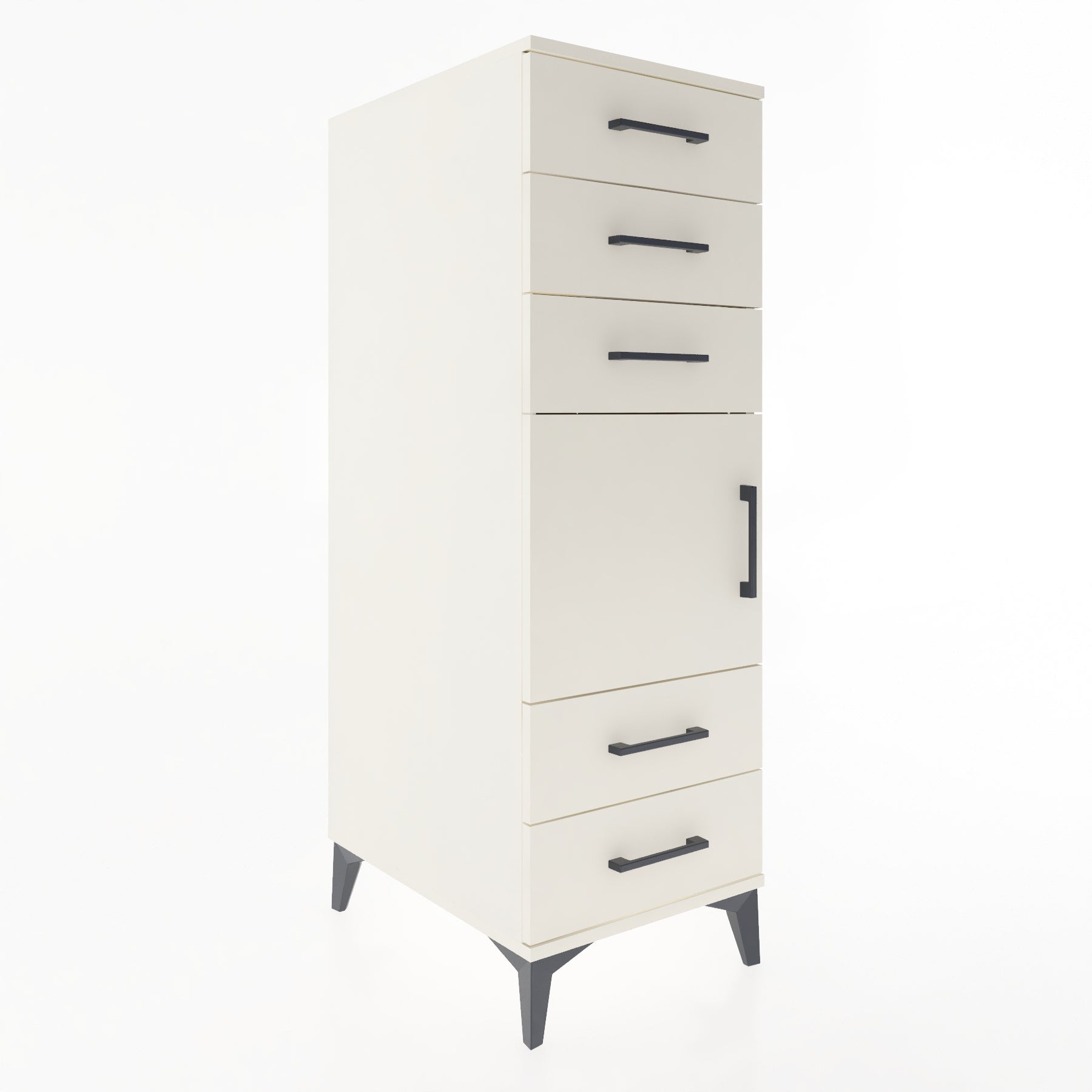 Woodntry Modular Cabinet Moonstone 44x59x122 cm with Doors and Drawers KC65-1