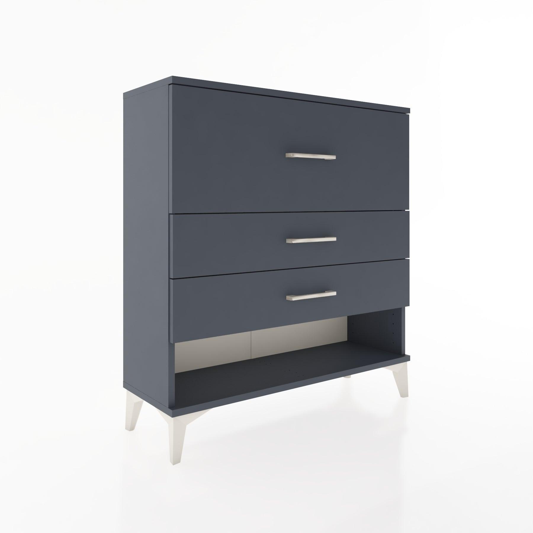 Woodntry Modular Dresser Anthracite 88x30x84 cm with Drawers and Shelves CR15-2