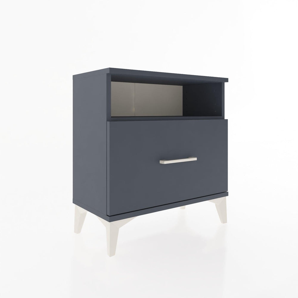 Woodntry Modüler Komodin Antrasit 60x30x52 cm Çekmeceli ve Raflı CR15-2