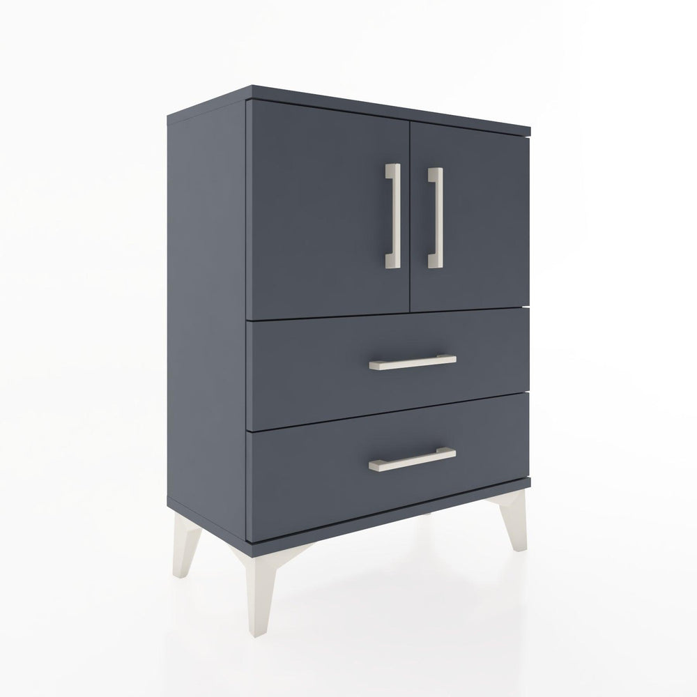 Woodntry Modular Nightstand Anthracite 60x30x68 cm with Cover and Drawer KC15-2