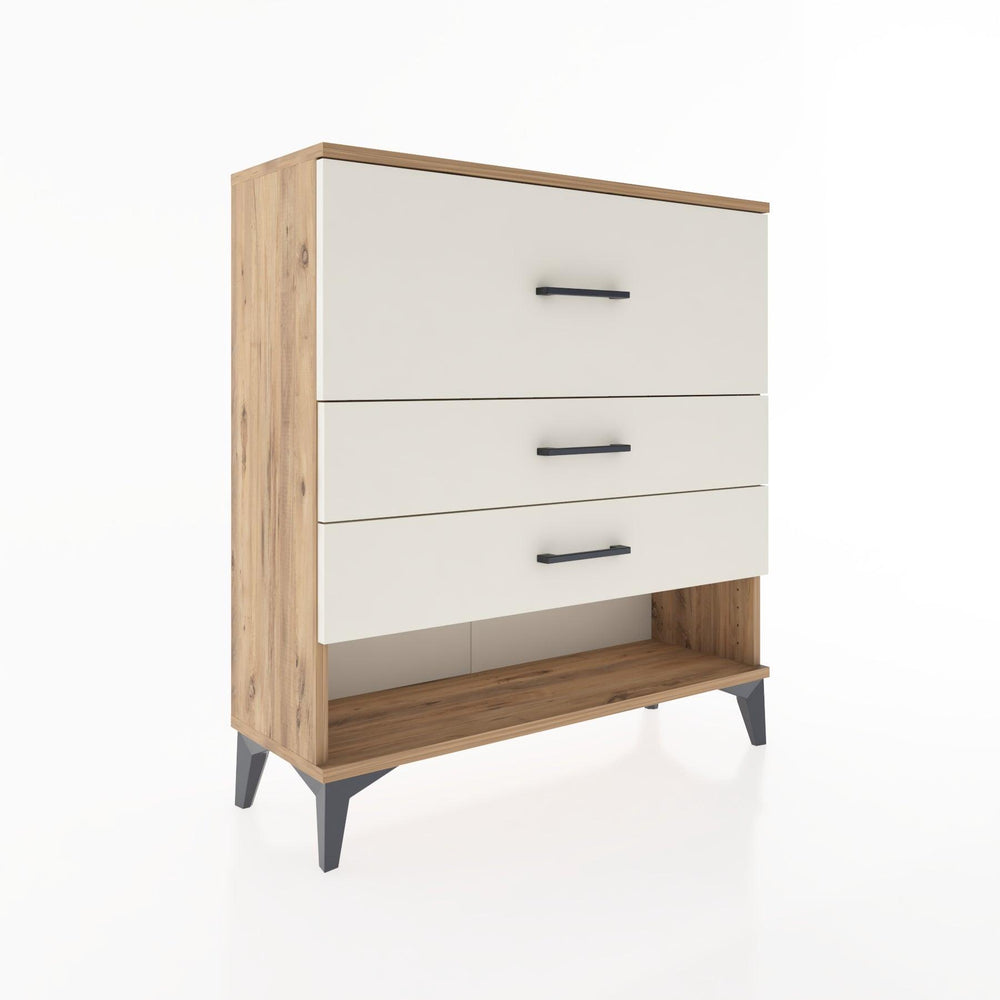 Woodntry Modular Dresser Pine 88x30x84 cm with Drawers and Shelves CR15-3